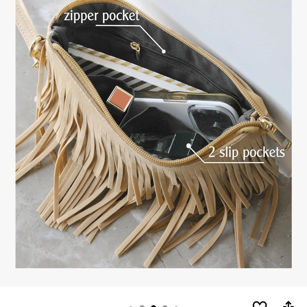 Fringe crossbody or wristlet - Picture 3 of 7